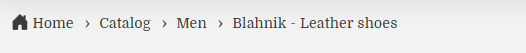 Breadcrumbs example